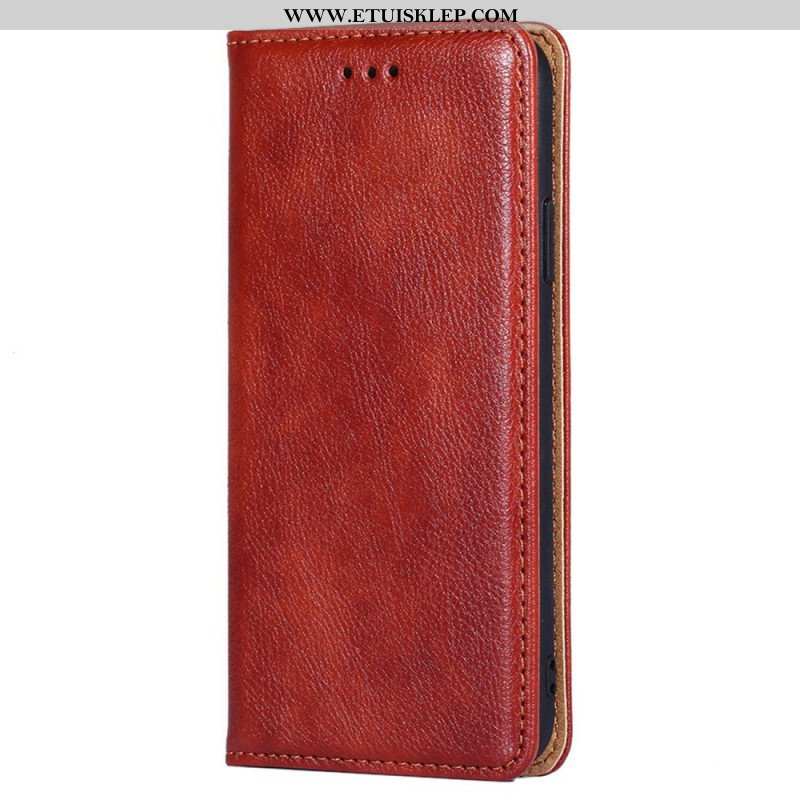 Etui Na Telefon do iPhone 14 Etui Folio Przeszycia Ze Sztucznej Skóry